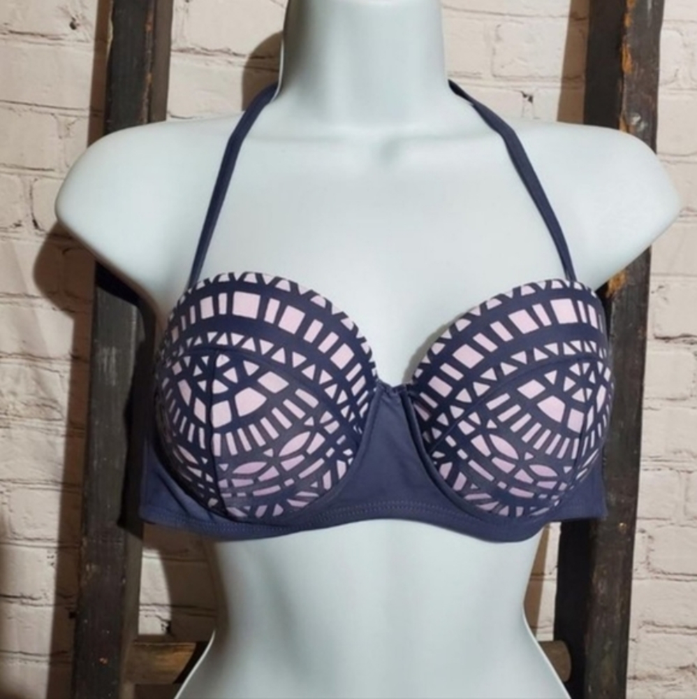 Purple Pink‎ Bikini Top Medium Xhiliration Beach Swim A144
